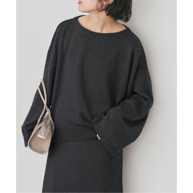 スピック＆スパン（Spick and Span）/《手洗い可》スムースボートネックニット