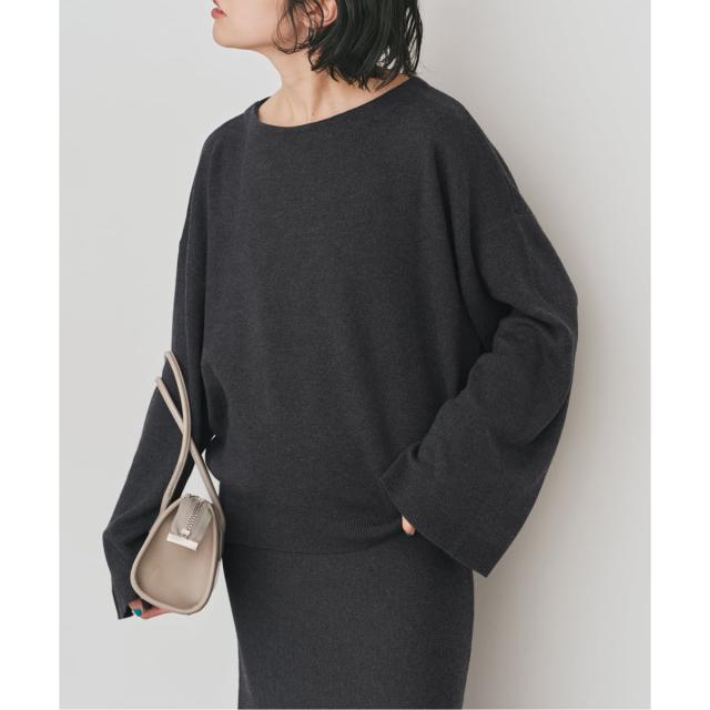 スピック＆スパン（Spick and Span）/《手洗い可》スムースボートネックニット