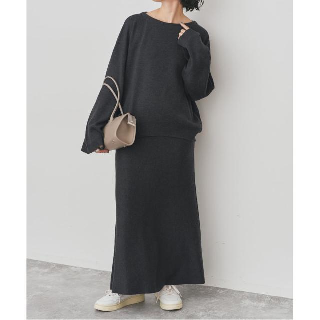 スピック＆スパン（Spick and Span）/《手洗い可》スムースボートネックニット