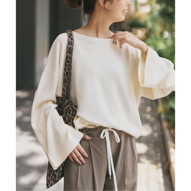 スピック＆スパン（Spick and Span）/《手洗い可》スムースボートネックニット