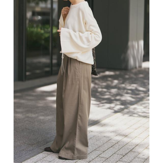 スピック＆スパン（Spick and Span）/《手洗い可》スムースボートネックニット