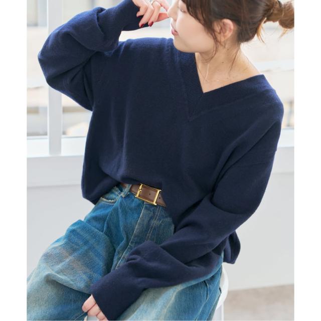 スピック＆スパン（Spick and Span）/《WEB限定カラー有り》カシミヤ混Vネックプルオーバー