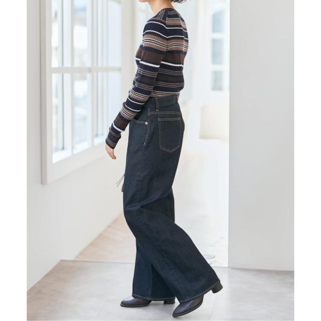 スピック＆スパン（Spick and Span）/《手洗い可》マルチボーダークルーネックニット