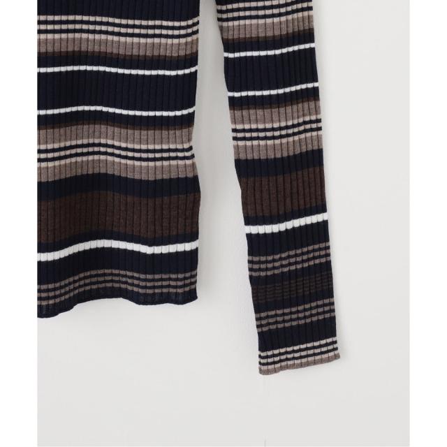 スピック＆スパン（Spick and Span）/《手洗い可》マルチボーダークルーネックニット