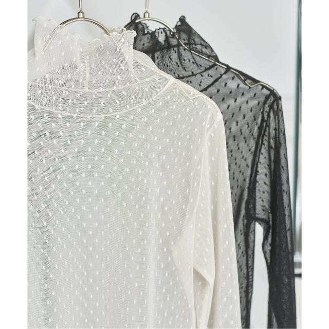 スピック＆スパン（Spick and Span）/《WEB限定 / 追加4》ドットチュールハイネックプルオーバー