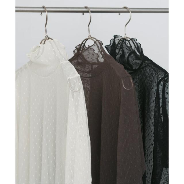 スピック＆スパン（Spick and Span）/《WEB限定 / 追加4》ドットチュールハイネックプルオーバー