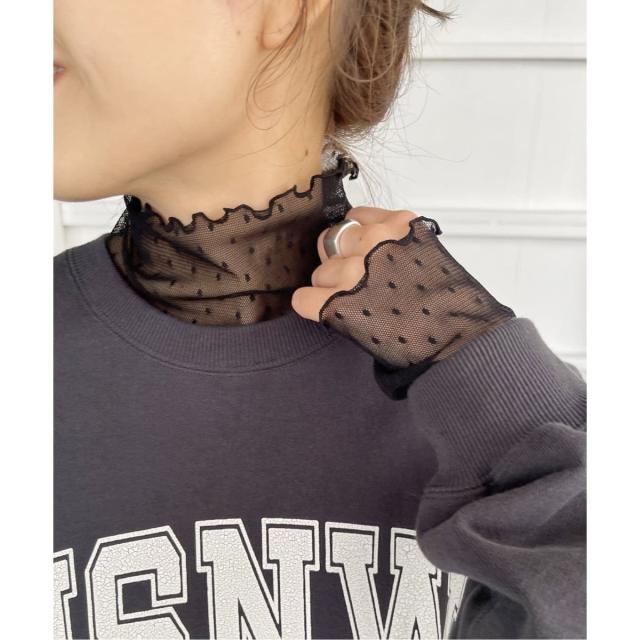 スピック＆スパン（Spick and Span）/《WEB限定 / 追加4》ドットチュールハイネックプルオーバー