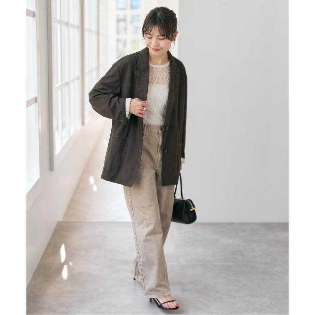 スピック＆スパン（Spick and Span）/《追加》ストレッチレースクルーネックプルオーバー