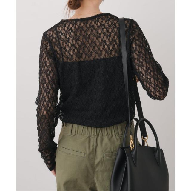 スピック＆スパン（Spick and Span）/《追加》ストレッチレースクルーネックプルオーバー