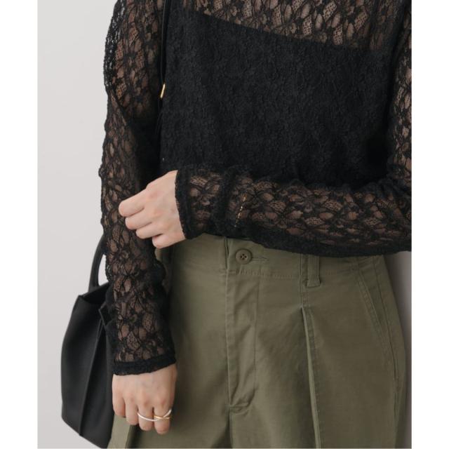 スピック＆スパン（Spick and Span）/《追加》ストレッチレースクルーネックプルオーバー