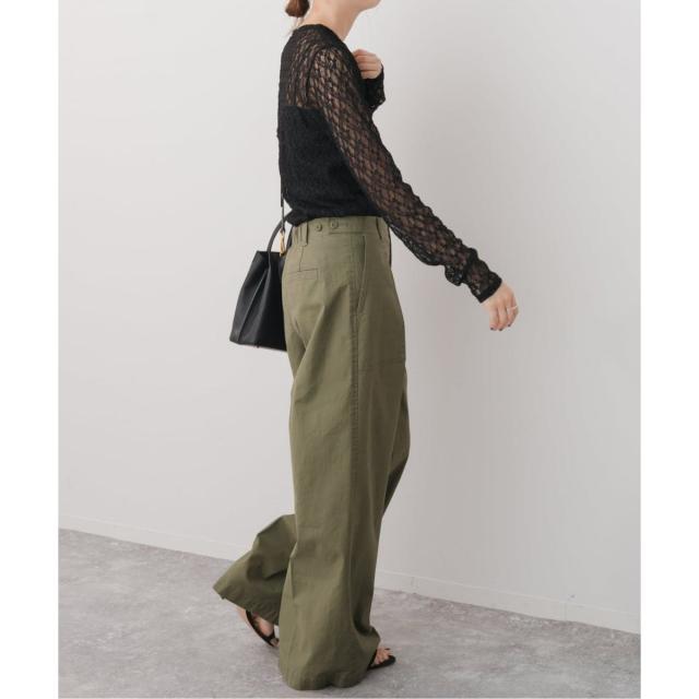 スピック＆スパン（Spick and Span）/《追加》ストレッチレースクルーネックプルオーバー