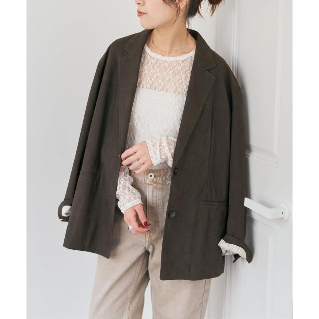 スピック＆スパン（Spick and Span）/《追加》ストレッチレースクルーネックプルオーバー