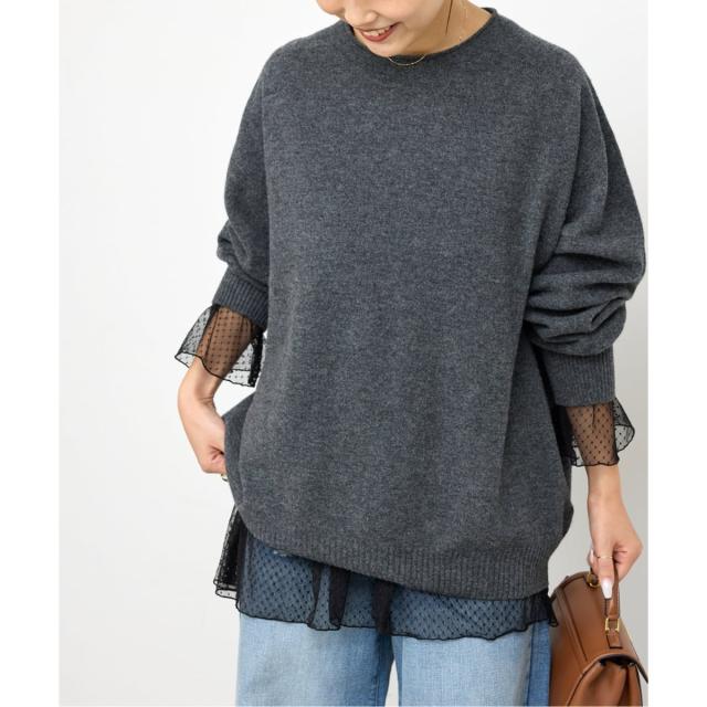 スピック＆スパン（Spick and Span）/《WEB限定 / 追加》チュールドットチュニックプルオーバー