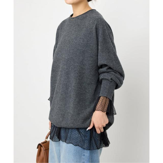 スピック＆スパン（Spick and Span）/《WEB限定 / 追加》チュールドットチュニックプルオーバー