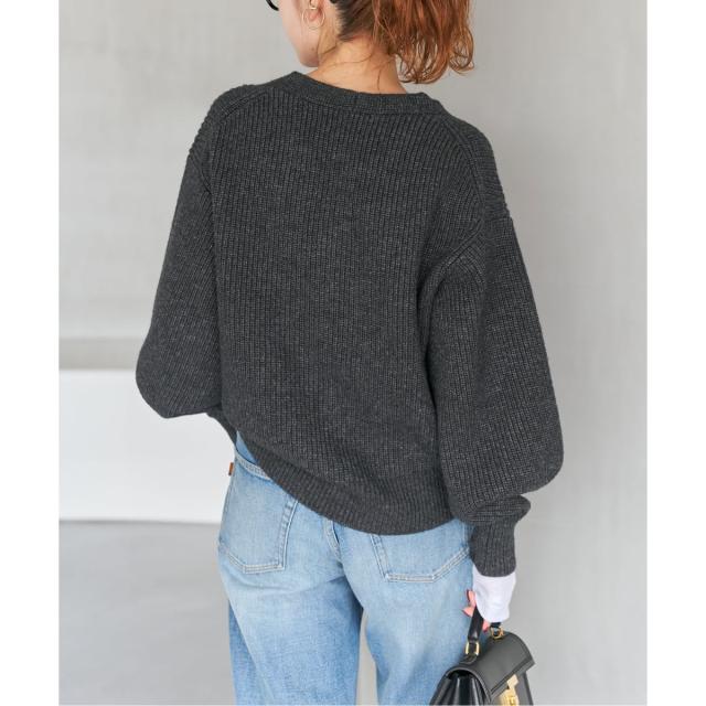 スピック＆スパン（Spick and Span）/《WEB限定》パール畦ニットカーディガン