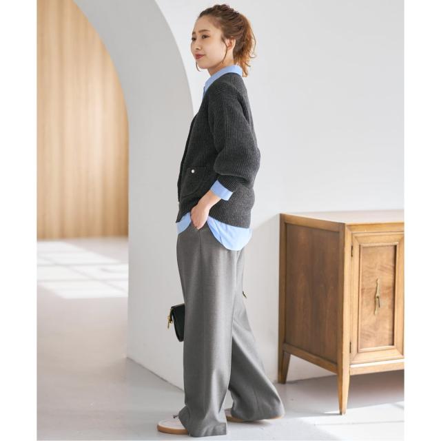 スピック＆スパン（Spick and Span）/《WEB限定》パール畦ニットカーディガン