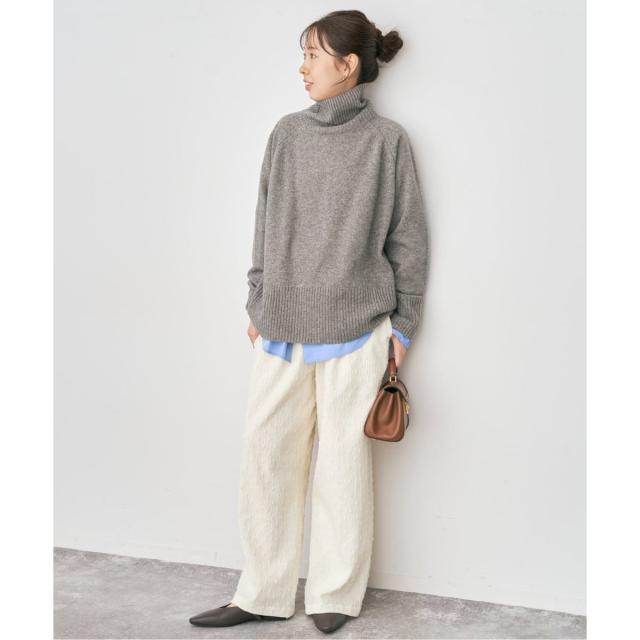 スピック＆スパン（Spick and Span）/《WEB限定》ドットジャガードイージーパンツ