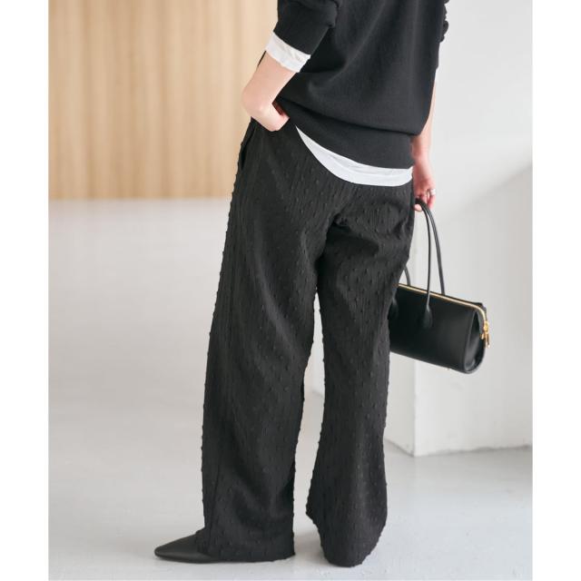 スピック＆スパン（Spick and Span）/《WEB限定》ドットジャガードイージーパンツ