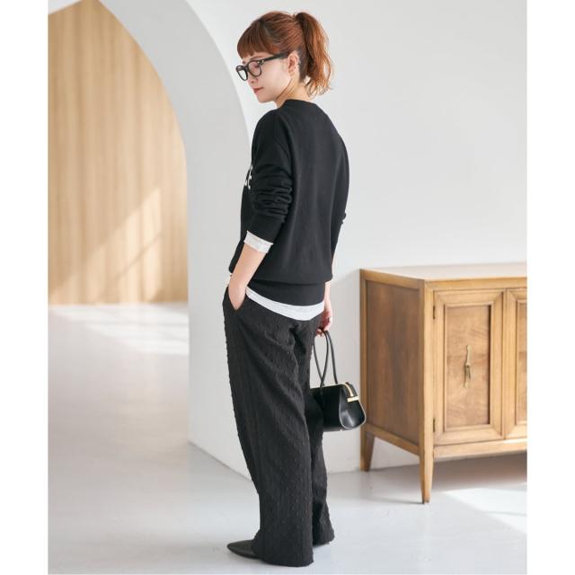 スピック＆スパン（Spick and Span）/《WEB限定》ドットジャガードイージーパンツ