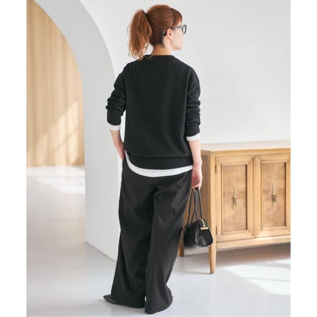 スピック＆スパン（Spick and Span）/《WEB限定》ドットジャガードイージーパンツ