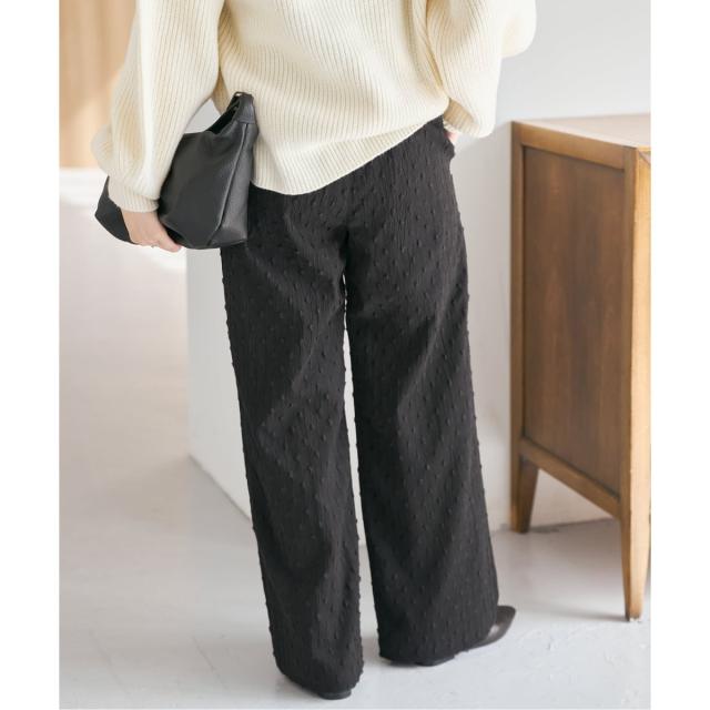 スピック＆スパン（Spick and Span）/《WEB限定》ドットジャガードイージーパンツ