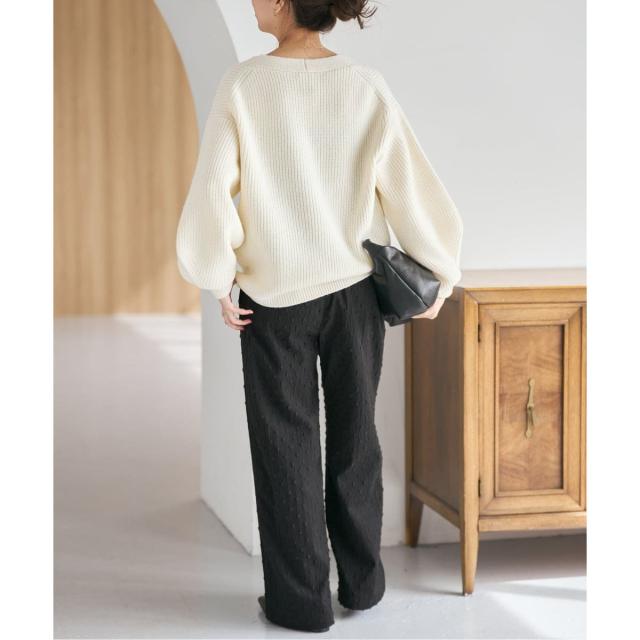 スピック＆スパン（Spick and Span）/《WEB限定》ドットジャガードイージーパンツ