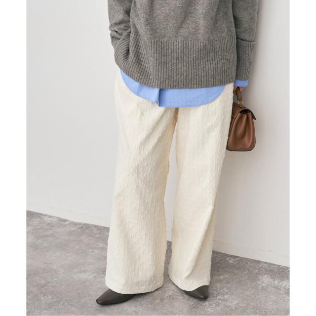 スピック＆スパン（Spick and Span）/《WEB限定》ドットジャガードイージーパンツ