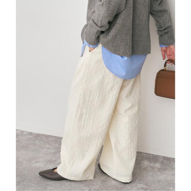 スピック＆スパン（Spick and Span）/《WEB限定》ドットジャガードイージーパンツ