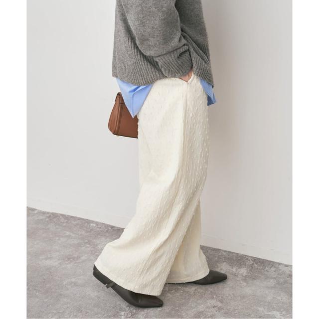 スピック＆スパン（Spick and Span）/《WEB限定》ドットジャガードイージーパンツ