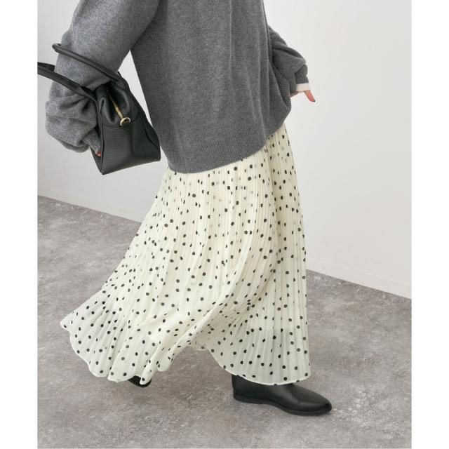 スピック＆スパン（Spick and Span）/《一部店舗+WEB限定》ドットプリーツイージースカート