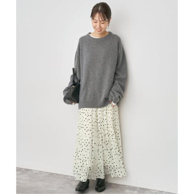 スピック＆スパン（Spick and Span）/《一部店舗+WEB限定》ドットプリーツイージースカート