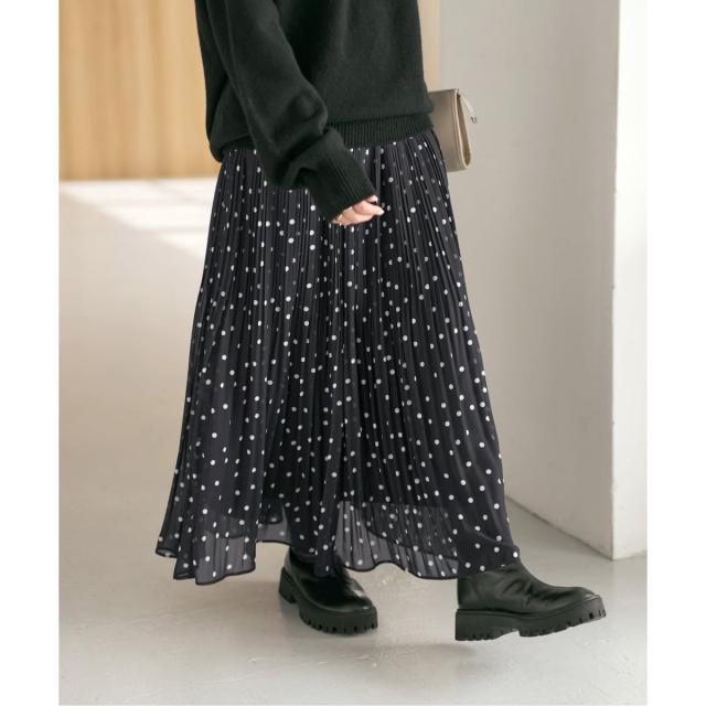 スピック＆スパン（Spick and Span）/《一部店舗+WEB限定》ドットプリーツイージースカート