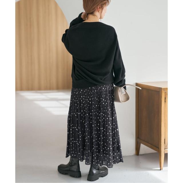 スピック＆スパン（Spick and Span）/《一部店舗+WEB限定》ドットプリーツイージースカート