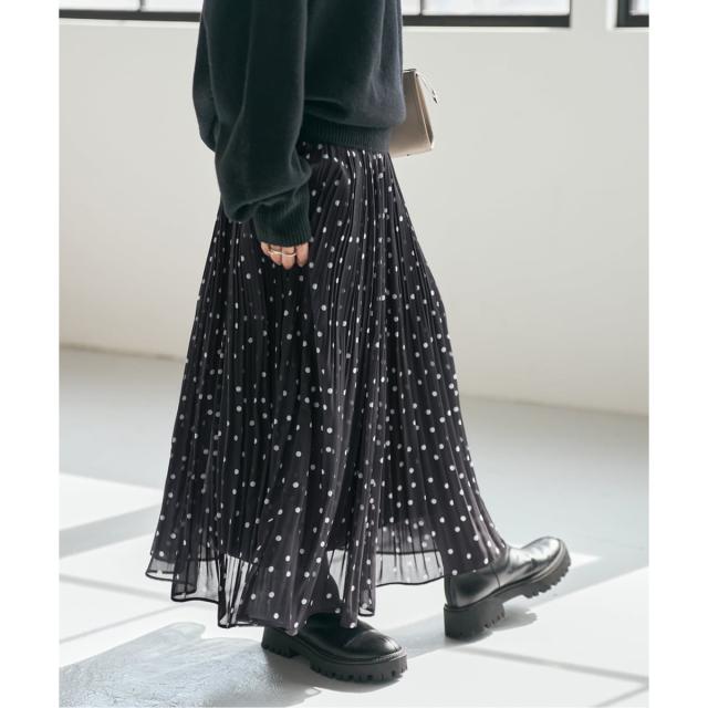 スピック＆スパン（Spick and Span）/《一部店舗+WEB限定》ドットプリーツイージースカート