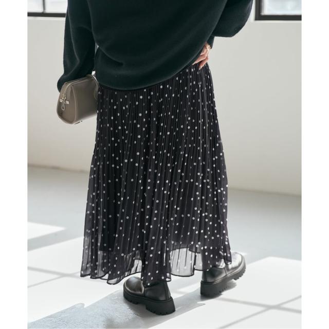スピック＆スパン（Spick and Span）/《一部店舗+WEB限定》ドットプリーツイージースカート