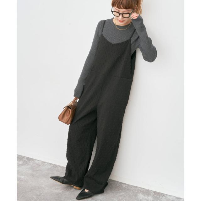 スピック＆スパン（Spick and Span）/《WEB限定》ドットジャガードサロペット