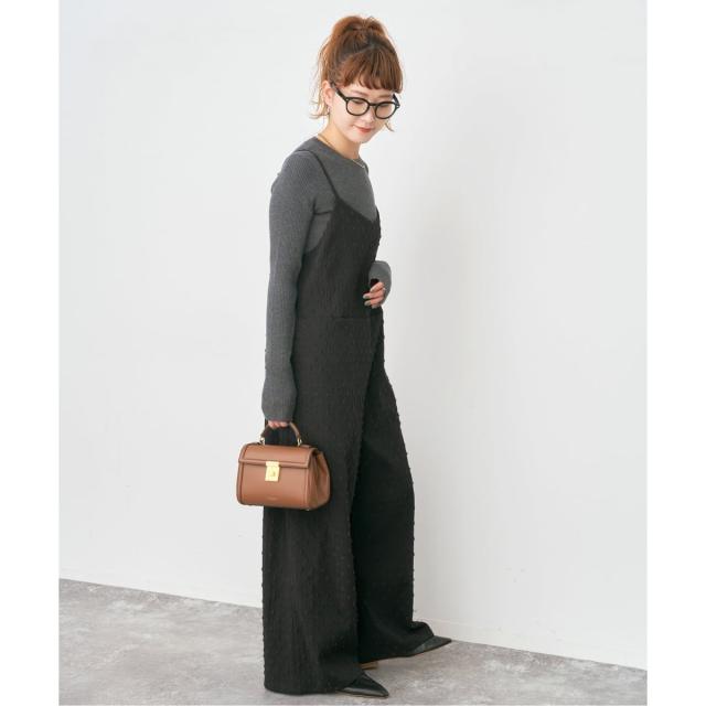 スピック＆スパン（Spick and Span）/《WEB限定》ドットジャガードサロペット