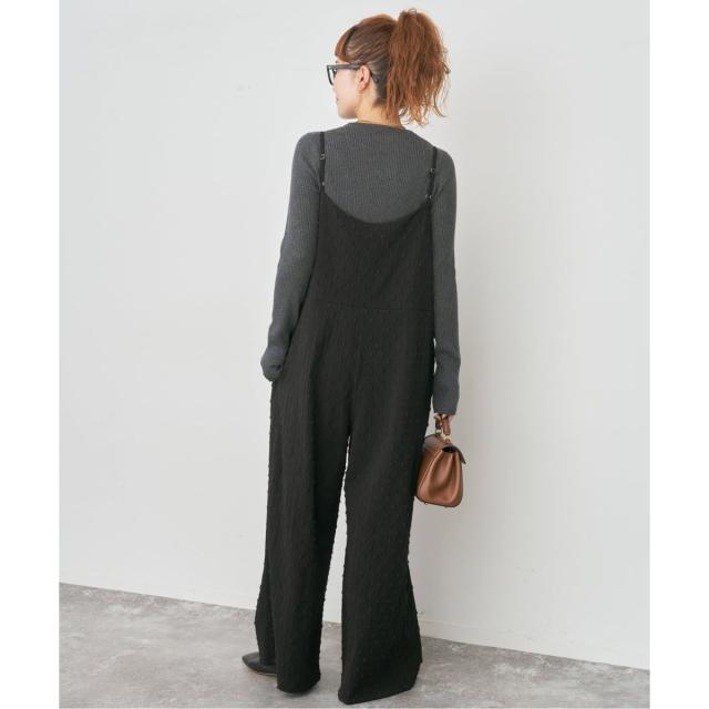 スピック＆スパン（Spick and Span）/《WEB限定》ドットジャガードサロペット