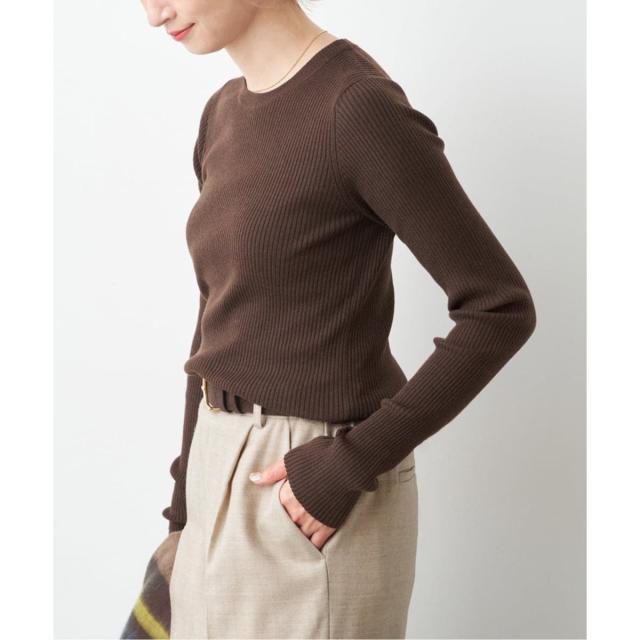 スピック＆スパン（Spick and Span）/《WEB限定 / 追加》ウォッシャブル クルーネックリブニット