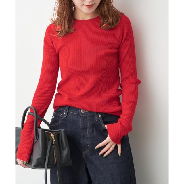 スピック＆スパン（Spick and Span）/《WEB限定 / 追加》ウォッシャブル クルーネックリブニット