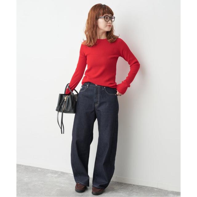 スピック＆スパン（Spick and Span）/《WEB限定 / 追加》ウォッシャブル クルーネックリブニット