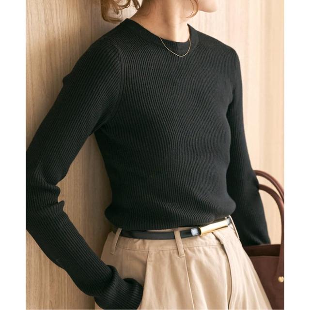 スピック＆スパン（Spick and Span）/《WEB限定 / 追加》ウォッシャブル クルーネックリブニット