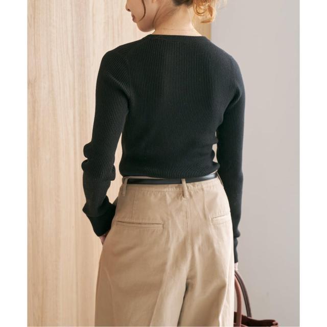 スピック＆スパン（Spick and Span）/《WEB限定 / 追加》ウォッシャブル クルーネックリブニット