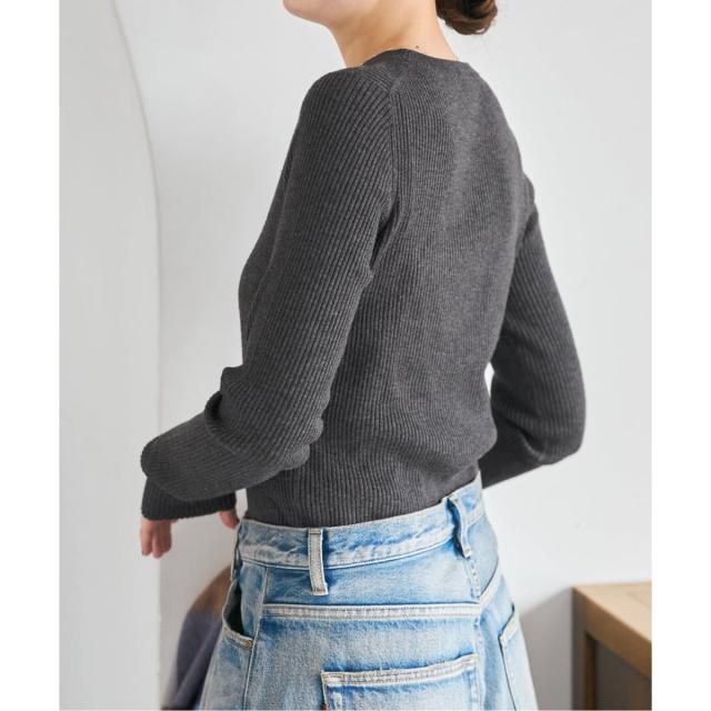 スピック＆スパン（Spick and Span）/《WEB限定 / 追加》ウォッシャブル クルーネックリブニット