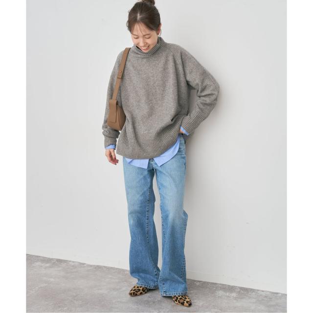 スピック＆スパン（Spick and Span）/《WEB限定》Spick & Span レザーポインテッドフラットシューズ（レオパード）