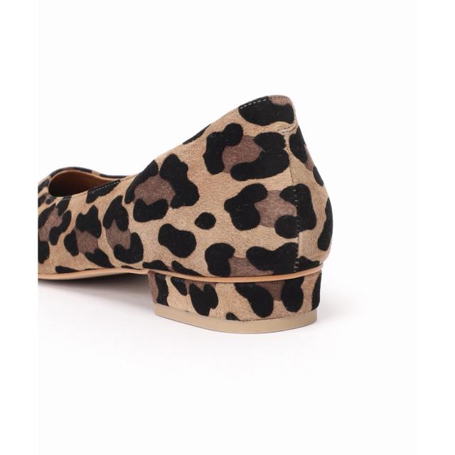 スピック＆スパン（Spick and Span）/《WEB限定》Spick & Span レザーポインテッドフラットシューズ（レオパード）