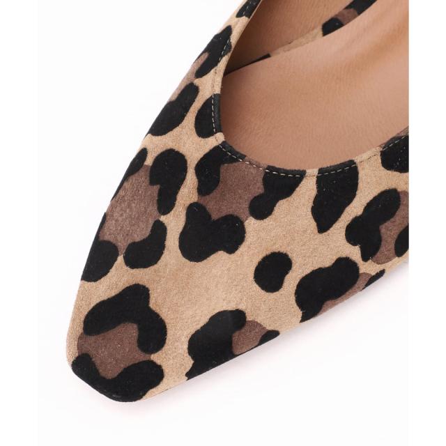 スピック＆スパン（Spick and Span）/《WEB限定》Spick & Span レザーポインテッドフラットシューズ（レオパード）