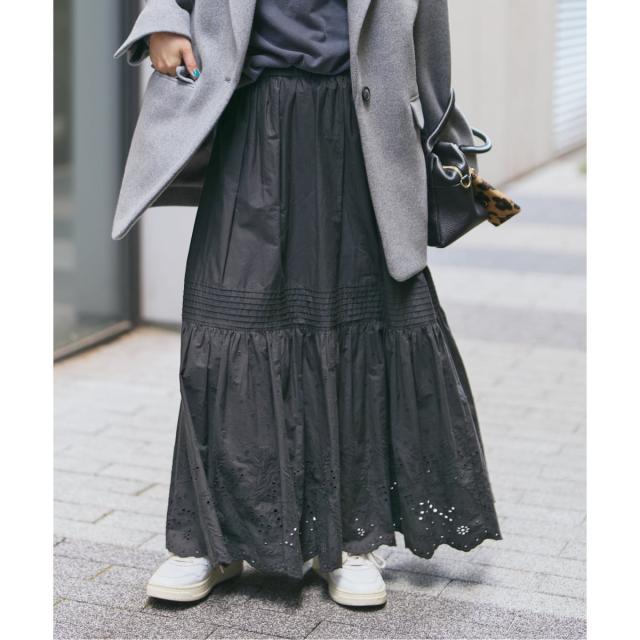 スピック＆スパン（Spick and Span）/《追加2》エンブロイダリーレーススカート