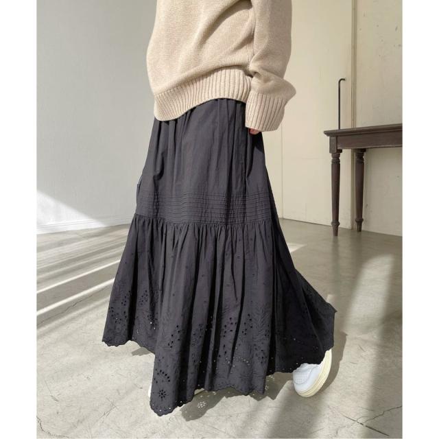 スピック＆スパン（Spick and Span）/《追加2》エンブロイダリーレーススカート