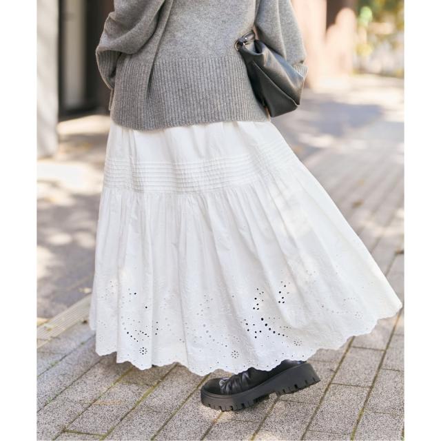 スピック＆スパン（Spick and Span）/《追加2》エンブロイダリーレーススカート